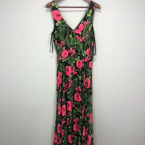 Anthropologie Maeve Floral Ruched Midi Dress Multicolor Size US 6 - Picture 5 of 12